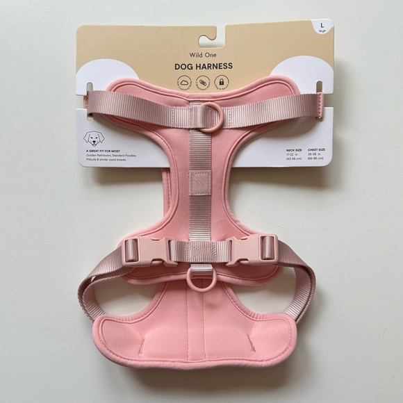 Classic Cushioned Dog Harness, Everyday Comfort Dog Harness  Wild One Dog Harness 3.0 - Large - Pink